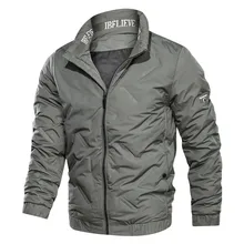 Зимняя мужская новая однотонная куртка со стоячим воротником, толстая пуховая хлопковая Модная брендовая Повседневная приталенная куртка с длинным рукавом# xm4