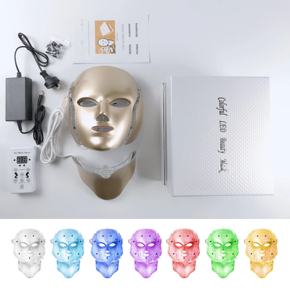 Beauty Photon светодиодный маска для лица терапия 7 цветов светильник ухода за кожей