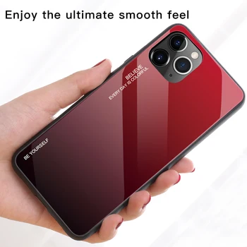 

30pcs/lot For iPhone 11 Pro Max Gradient Marble Case Tempered Glass Hard Case For iPhone SE 2020 XS Max XR XS X 8 7 6S Plus