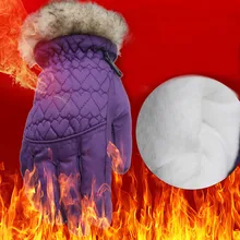 Детские зимние теплые перчатки для мальчиков и девочек, зимние теплые зимние спортивные перчатки для велоспорта, водонепроницаемые противоскользящие уличные перчатки