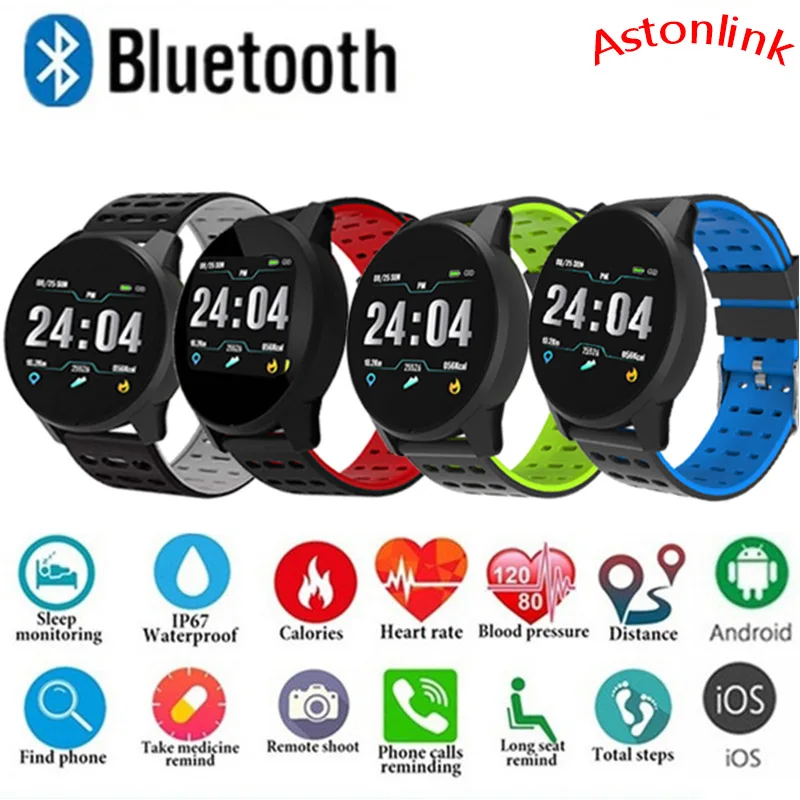Astonlink умный Браслет B2 Bluetooth цветной экран сердечный ритм кровяное давление датчик