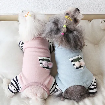 

Cute Cherry Dog Jumpsuit Pajamas Winter Warm Small Dog Cat Coat Jacket Chihuahua Shirt Hoodie Clothes For Pitbull
