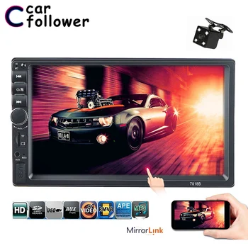 

2 Din 7 Inch HD Car Radio Car Stereo Touch Screen Audio Recorder Bluetooth Rearview Camera Mp5 Multimedia Player 7018b Autoradio