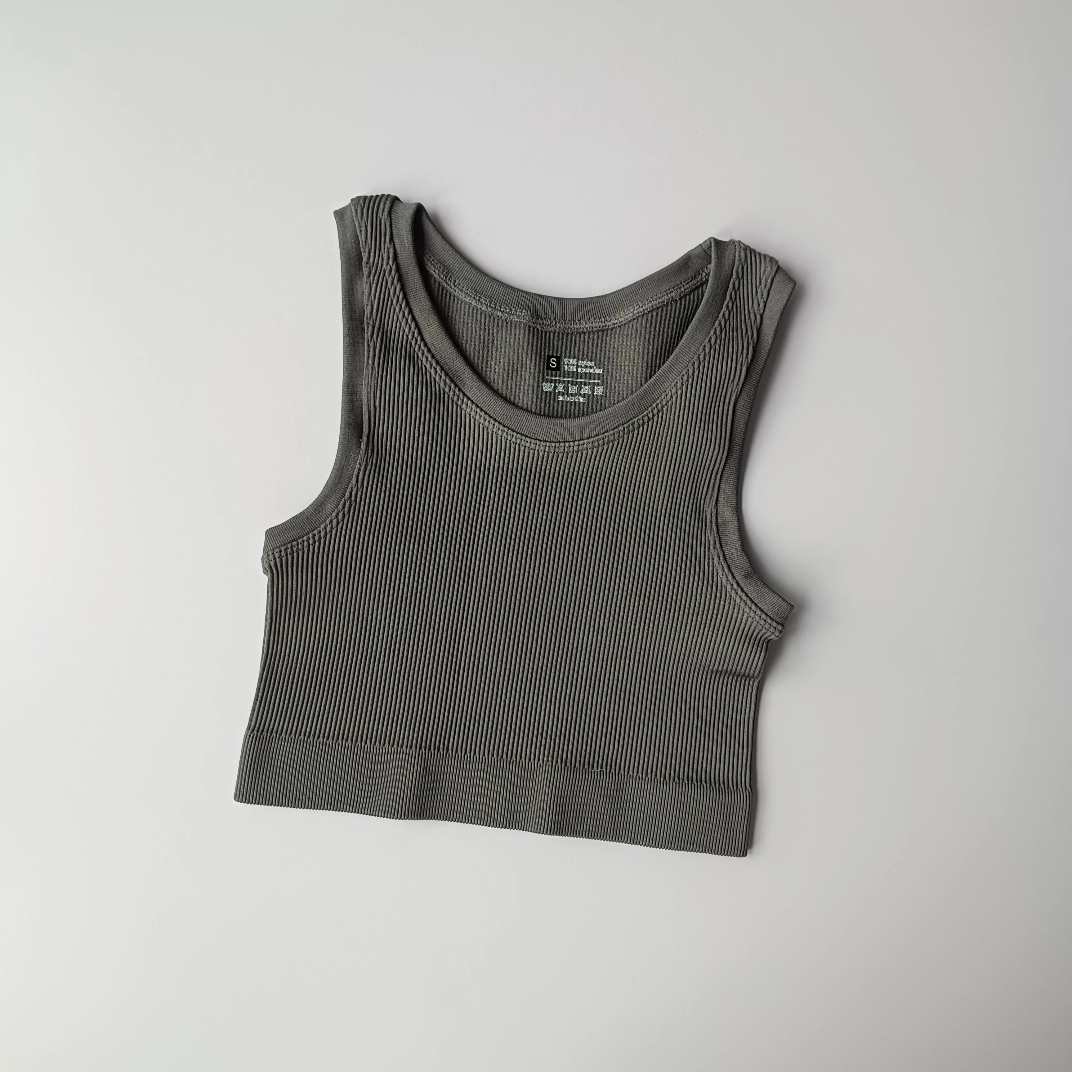 Yoga Top Sports Tank Sexy Women Yoga Gym Sports Vest Fitness Running Short Vest Solid Color Knitted Off Shoulder Gym Yoga Top