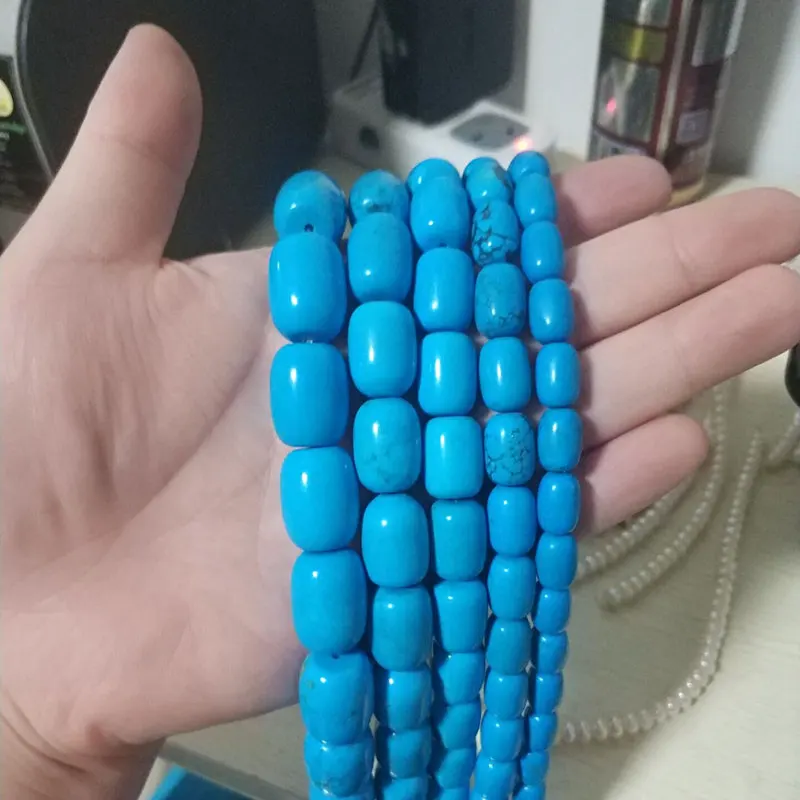 Высокое качество натуральная бирюза камень Колонка Форма 10x1 4/12x1 6/13x1 8/15x20 мм