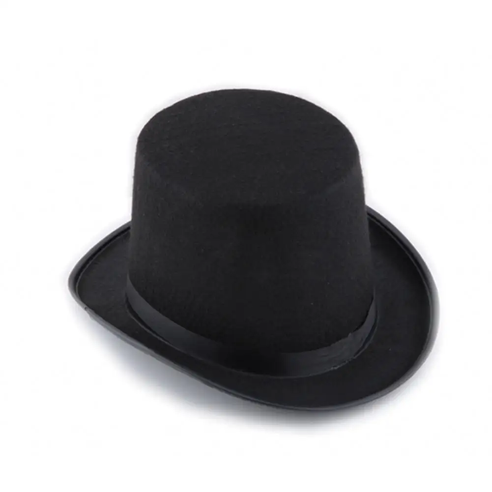 Black Satin Hat Magician Top Hat Equestrian Hat Top Hat Jazz Hat Stage Drama Musical And Other Festival Performance Foreman Hat