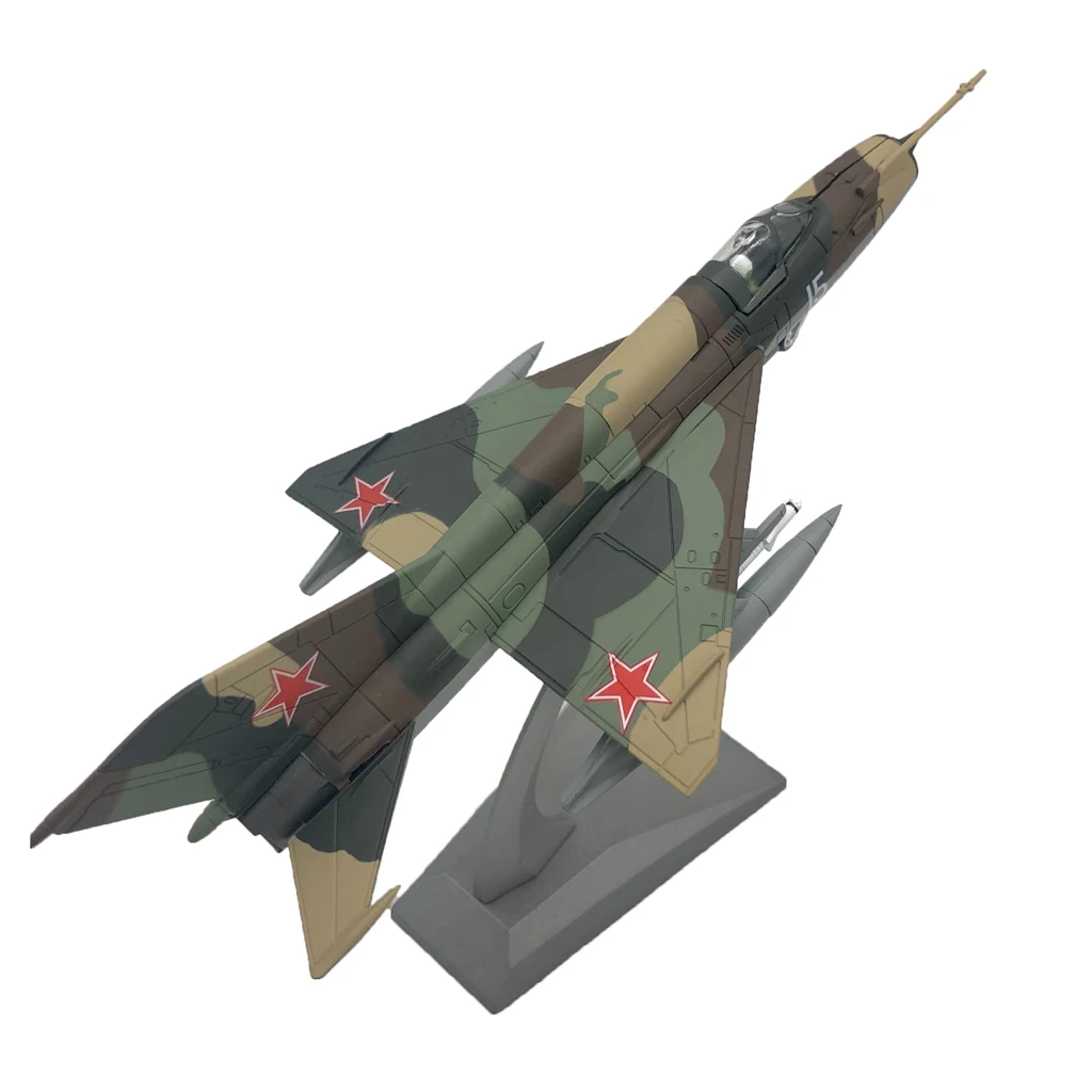 1:100 MIG-21 Fighter Aircraft Army Model & Dispaly Stand Room Decor 21x10cm