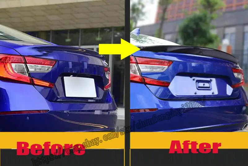 Для Honda Accord- карбоновый задний багажник спойлер крыло уплотнительная прокладка автомобильные аксессуары