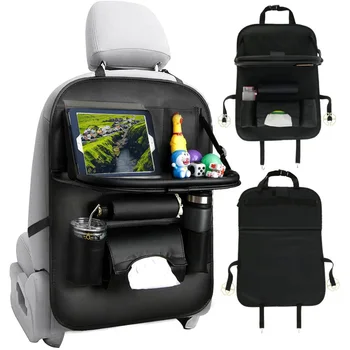 

Car Organiser Car Seat Organiser w/Tray Table 6 Pockets Car Seat Back Organizer Car Storage Organizer w/Tablet Holder Tissue Box