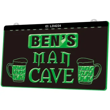 

LD4224 Beer Man Cave New 3D Engraving LED Light Sign Multiple Color Free Design Wholesale Retail