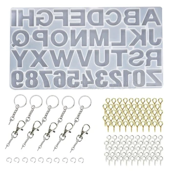 

1 Set DIY Alphabet Letter Number Pendant Casting Silicone Mould Crafts Jewelry Making Tools Crystal Epoxy Resin Mold
