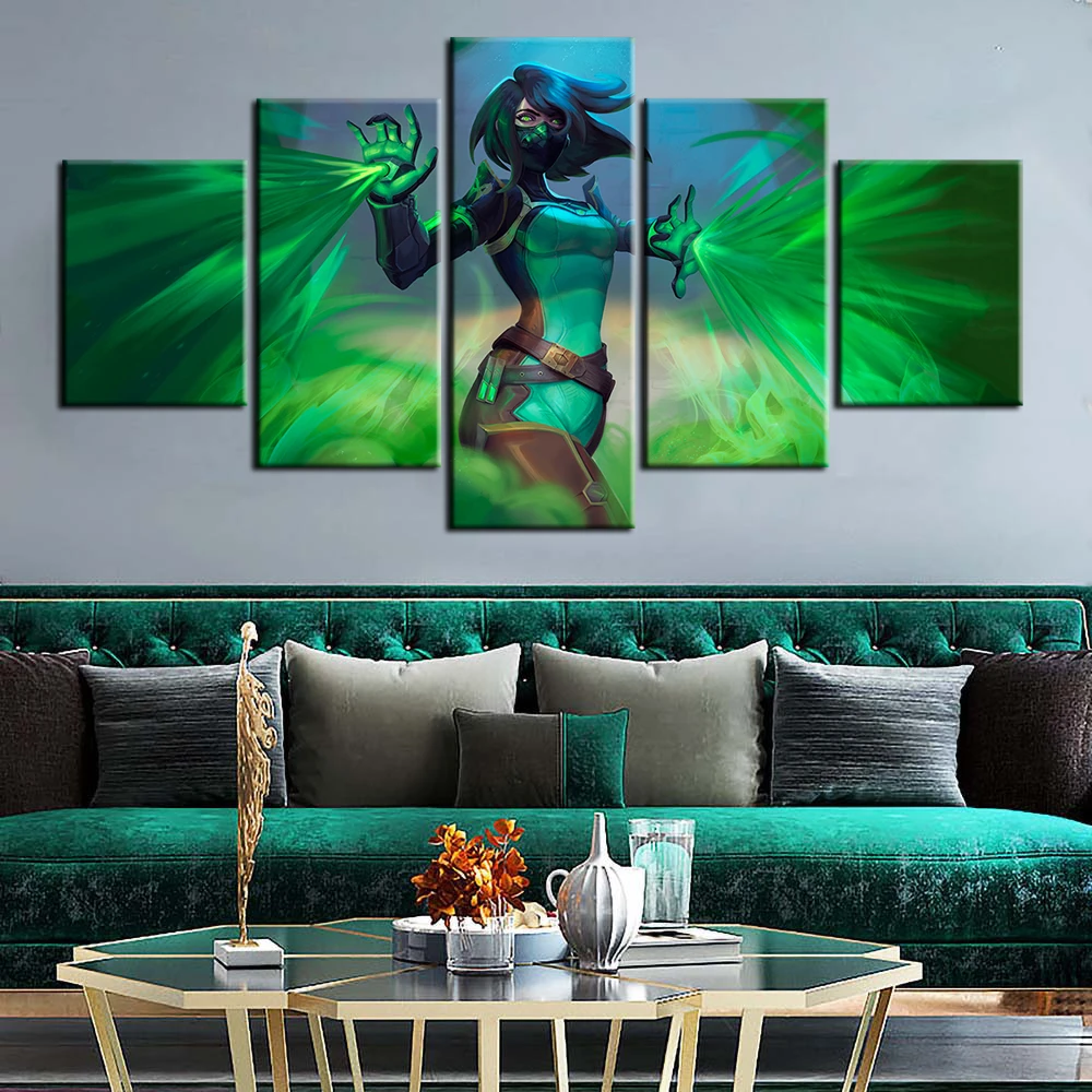 Valorant Spiel Poster Grun Augen Viper Wand Malerei Leinwand Kunst Farben Tapete Fur Wohnkultur Wohnzimmer Dekoration Aufkleber Painting Calligraphy Aliexpress