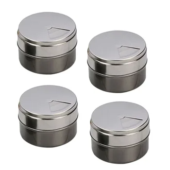 

Stainless Steel Magnetic Spice Jars Creative Spick Racks Condiment Containers Seasoning Holders for BBQ Kitchen Outdoor Camping