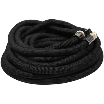 

NEW-Expandable Garden Hose,Copper Rust Free Connectors, Double Latex Core,Flexible Water Hose, 8 Function Spray Nozzle, Storage