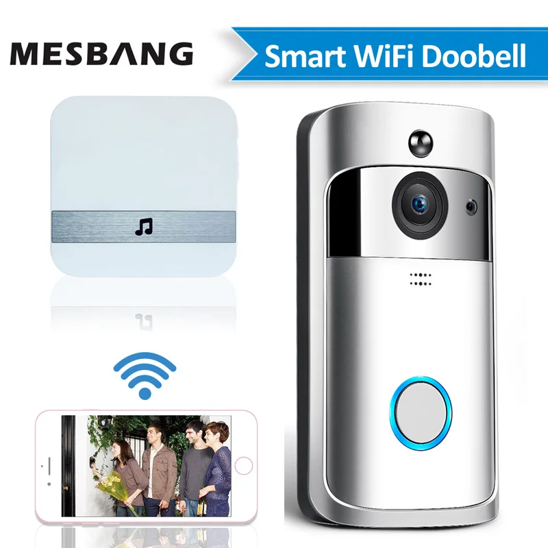 Option 2 Аккумулятор wifi видео дверной звонок беспроводной Видео дверной телефон умный домофон wifi дверной звонок Дверной телефон камера Поддержка TF карта - Цвет: Option 2