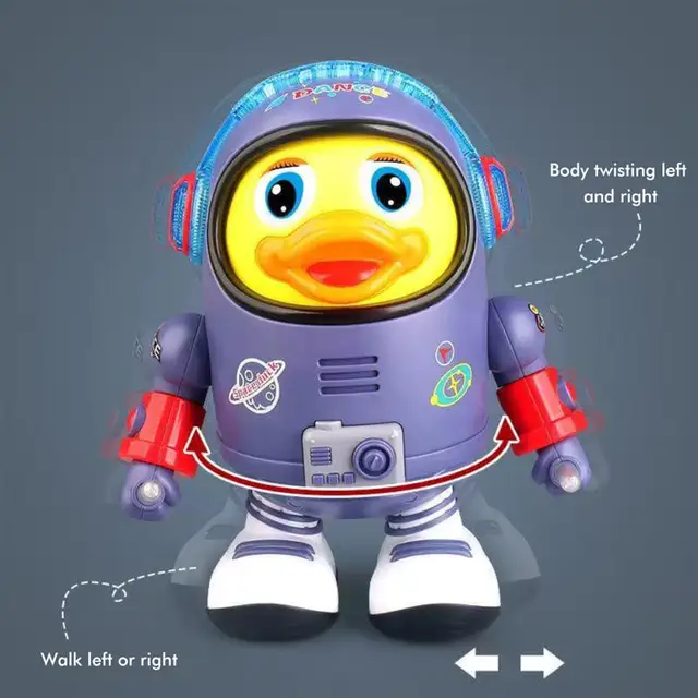 Electric Robot Duck Toys Dancing Walking Space Duck Educational Toy With Music Light Play Interactive Singing Toys For Kids Gift 6