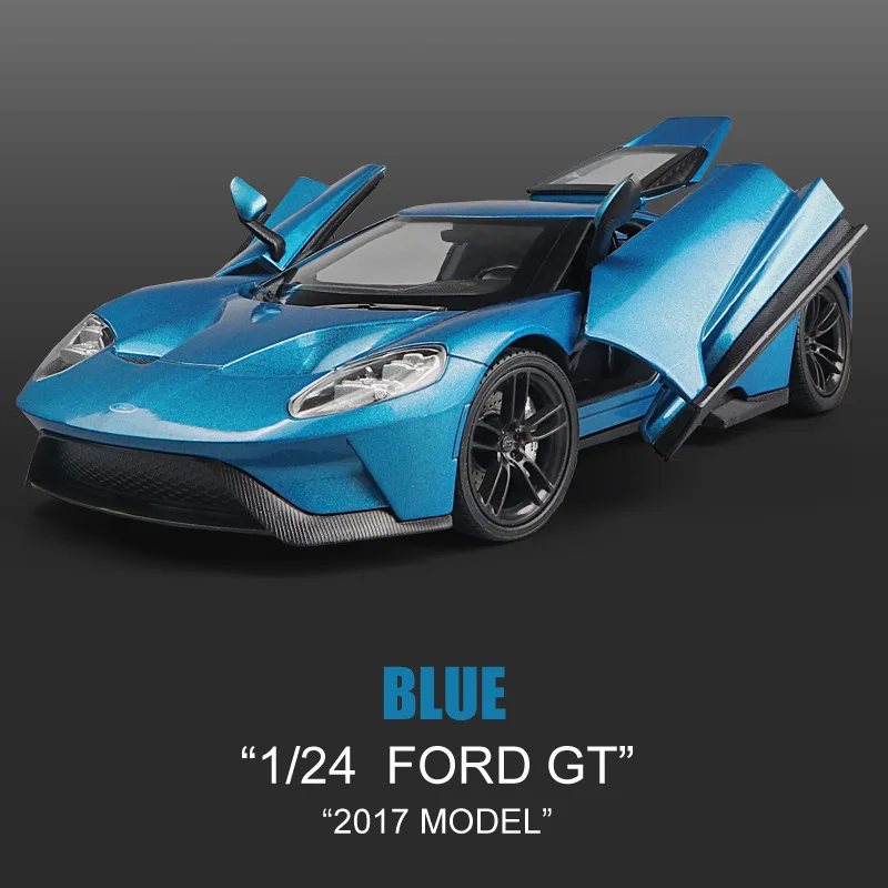 Горячая Kawei 1:24 Масштаб Ford GT спортивный автомобиль игрушечный автомобиль модель автомобиля имитация инерции Металл гоночный мальчик игрушка Коллекция украшения - Цвет: blue