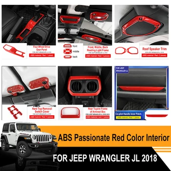 

Car Interior Modification Accessories Passionate Red Color ABS Hight Quality Cool Car Interior Fit For Jeep Wrangler JL 2018