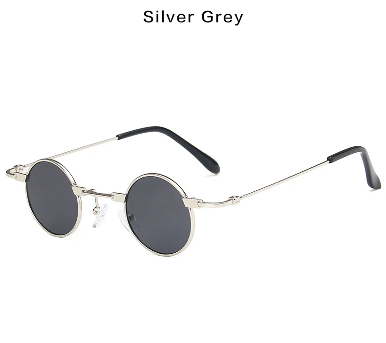 round sunglasses women Small Round Sunglasses Women Men UV400 Metal Brand Designer Punk Sun Glasses Steampunk Vintage Goggles Black Shades ladies sunglasses