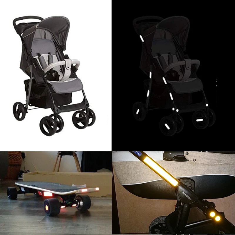 5 pecas lote reflexivo adesivos bicicleta 03