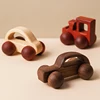 Baby Wooden Toys Beech Wood Car Blocks Cartoon Van Educational Montessori Toys Children Baby Teething Newborn Birthday Gift 1
