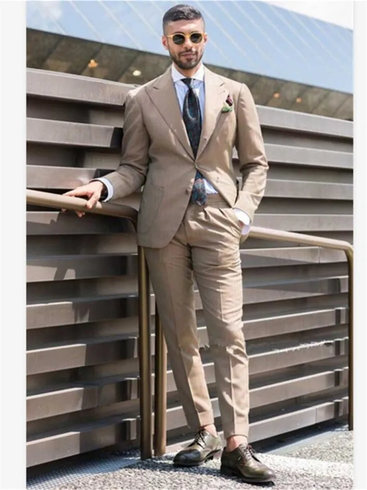 Мужской костюм Smolking Noivo Terno Slim Fit Easculino вечерние костюмы для мужчин джентльмен бизнес однобортный Жених Выпускной дизайн