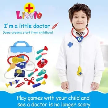 

Simulated Stethoscope Injection Medical Kit Portable Box Child Kid Play House Doctor Toy Doctor Kit Pretend-Play Toys For Child