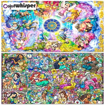 

Daimond Painting 5D Full Square/ Round Drill Cartoon Princess Animal Diamond Embroidery Rhinestone Crystal Cross Stitch D371