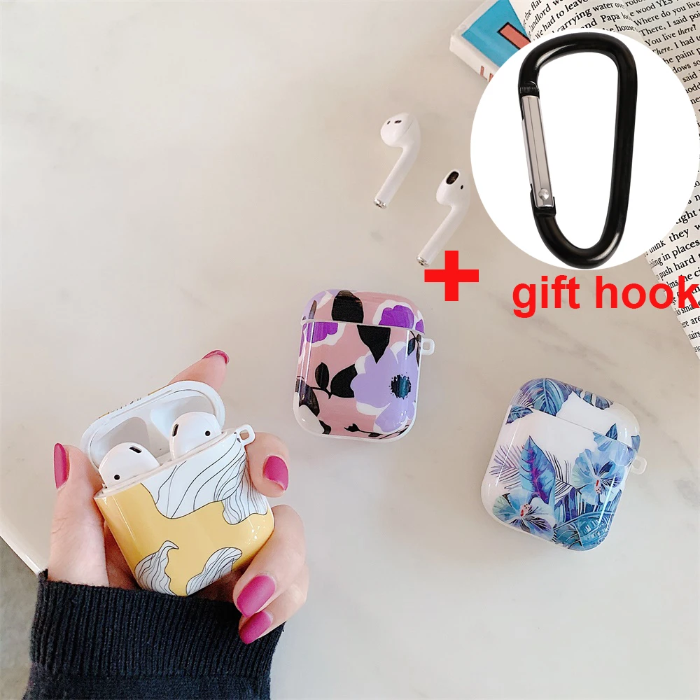 Модный чехол для наушников INS Flower Apple Air Pods 1/2 мягкий Блестящий Защитный IMD Для Airpods 2