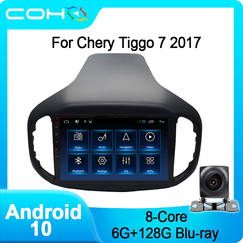 COHO для Chery Tiggo 7 2017 стерео Авто радио плеер Gps навигация Android 10 0 6 + 128G Восьмиядерный|Мультимедиаплеер авто| |