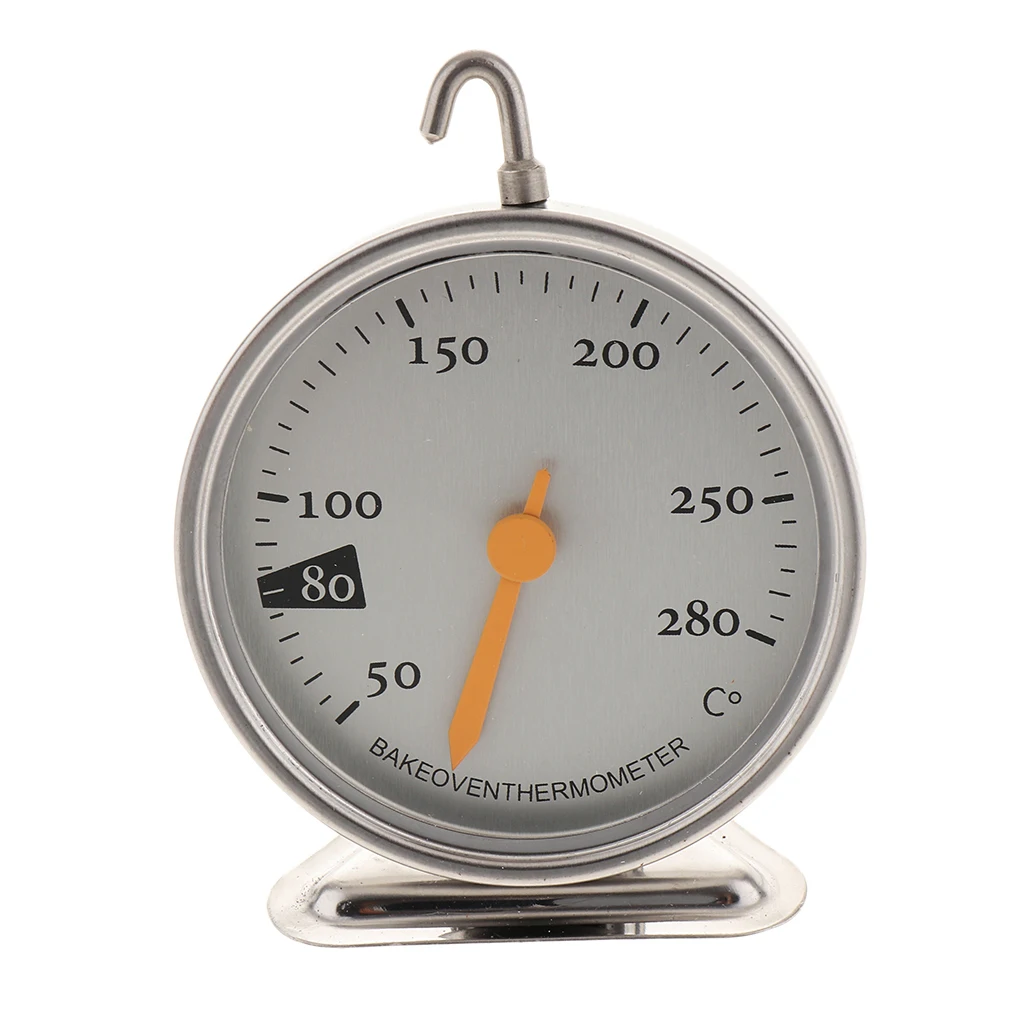 Stainless Steel Grill Bake Thermometer Kitchen Oven Temperature Monitoring