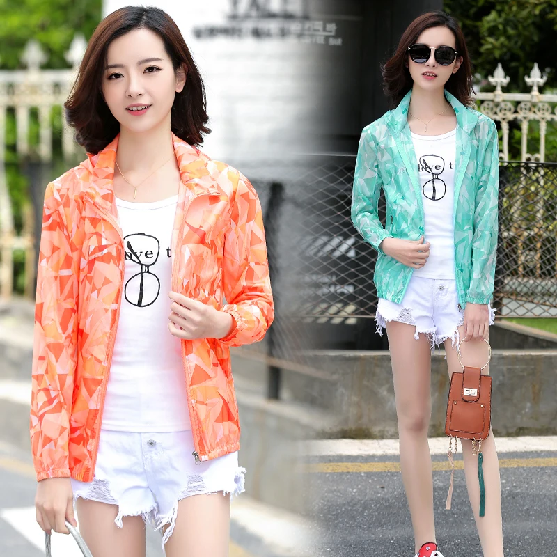 

Ultra-thin Summer Sunscreen Coat Women Sun Protection Clothing 2020 Pink Oversized Jacket Windbreaker Chaquetas KJ391