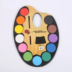 2021 New12-color Horseshoe Watercolor Powder Solid Watercolor Paint Student Sketch Painting Watercolor Paint Set Art Supplies