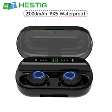 Наушники V10 TWS беспроводные ecouteur Bluetooth 5,0 с шумоизоляцией настоящие беспроводные наушники lightning светодиодный динамик 2000 мАч