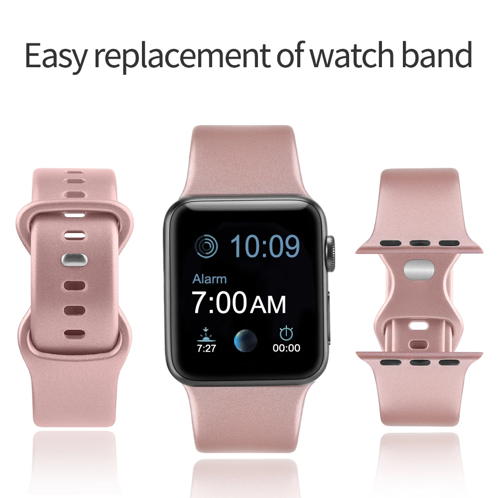 Silicone Sport Strap for Smartwatches - Versatile and Comfortable Watchband Replacement