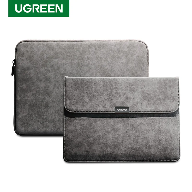 Cena Ugreen torba na laptopa skórzany notes torba skrzynki pokrywa dla Macbook Air Macbook Pro 13 przypadku laptopa Funda iPad Pro rękaw pokrowca powietrza