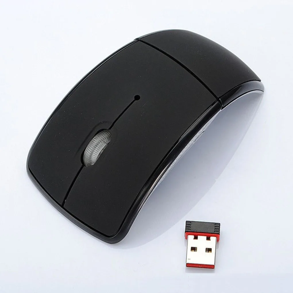 

Folding 2.4G Wireless Mouse Portable Foldable Wireless Game Mouse with USB Receiver Home Office Mice for PC Computer Laptop