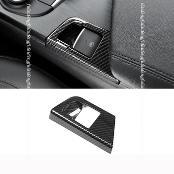 

For Alfa Romeo Giulia 2017-2020 Carbon fiber ABS Interior Electronic handbrake Cover Trim Car Accessories