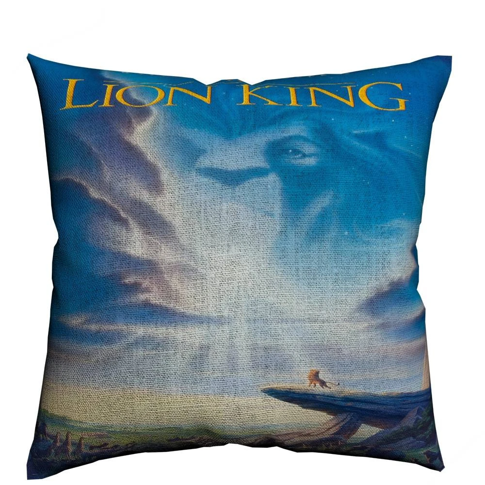 Lion King Movie Pillow Cover Throw Pillows For Sofa Cotton Linen Cushion Cover 45x45cm Scandinavian Decoration Home Almofada - Color: 5