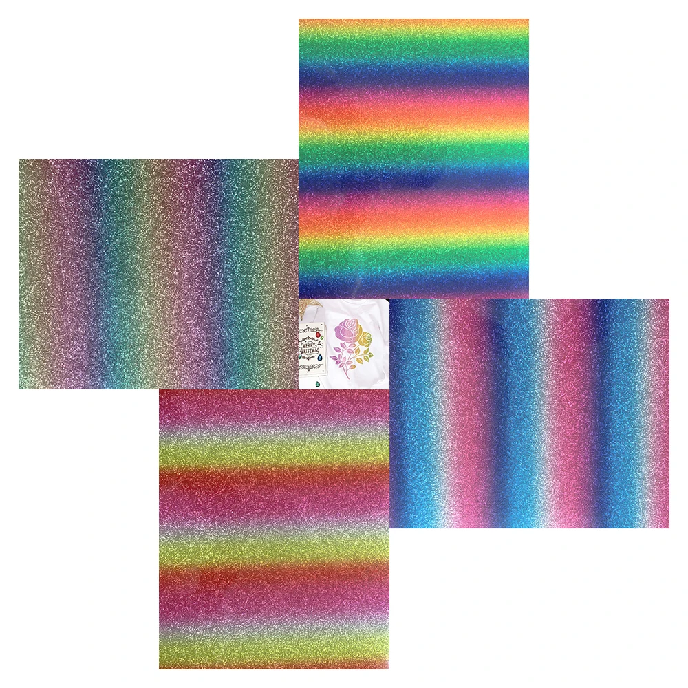 Glitter Rainbow Heat Transfer Vinyl Roll Heat Press Iron on Vinyl HTV  Cricut Film for T Shirts Craft Gifts for Man or Women DIY - AliExpress