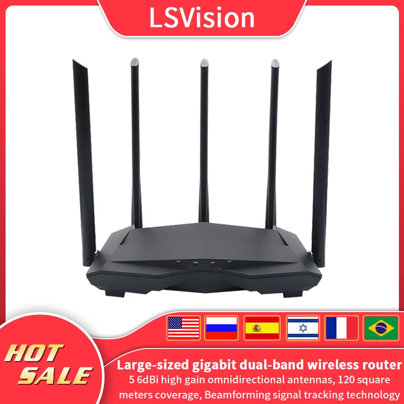LSVision LS11 AC1200M маршрутизатор wifiGigabit 5.6dBi DualBand 2 4G/5G Wifi ретранслятор Беспроводной