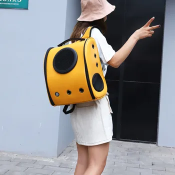 

Pet Puppy Teddy Cat Space Capsule Backpack Shoulder Carrier Outdoor Comfort Travel Tote Breathable Back Dog Bag B1