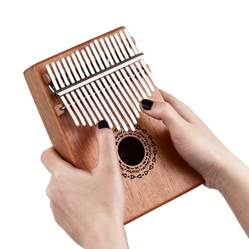 

17 Keys Kalimba Thumb Piano High-Quality Wood Mahogany Body Musical Instrument With Learning Book Tune Hammer for beginner