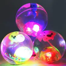 

Cartoon Fish Inside Auto Vibration Switch Glowing Elastic Ball Kids Toy Gift