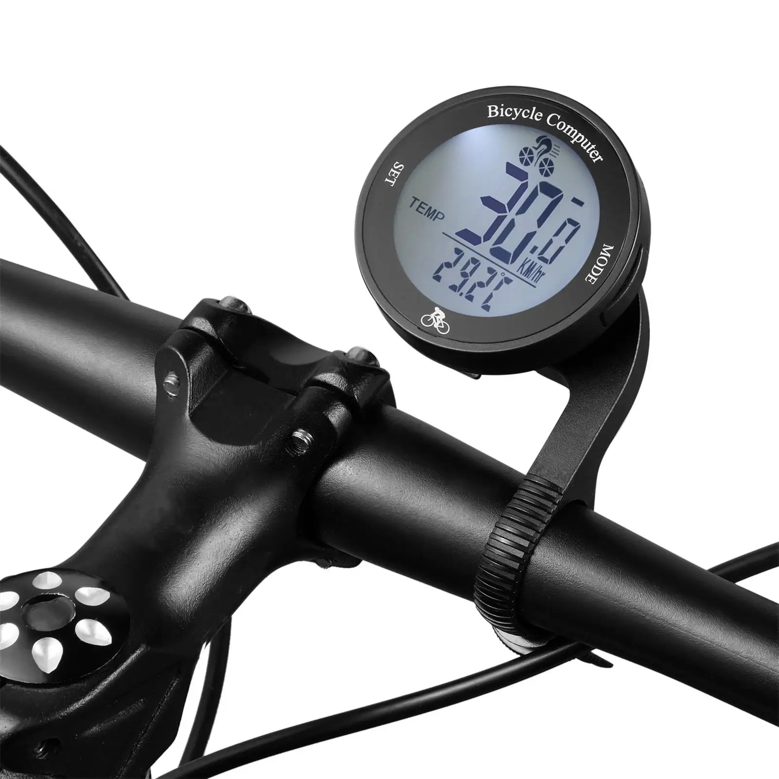 LCD MTB Bike Wireless Computer Bicycle Speedometer Odometer Waterproof UK K2B2 