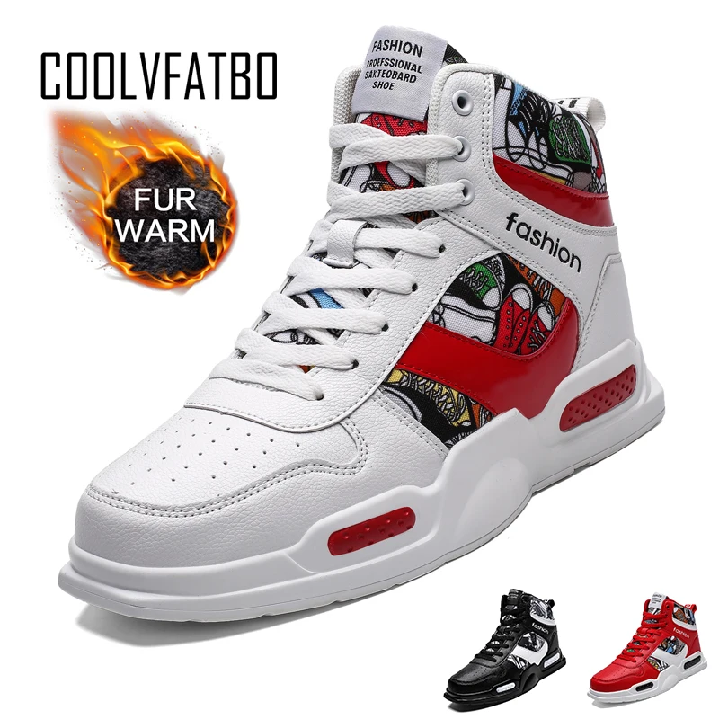 

COOLVFATBO Men Women Winter Warm Snow Boots Boots Men Plush Lace Up Footwear Ankle Male Casual Shoes Outdoor Fashion