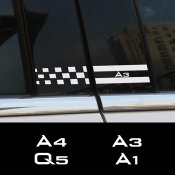 

For Audi A4 B5 B6 B7 B8 A3 8P 8V 8L A5 A6 C6 C5 C7 A1 A7 A8 Q2 Q3 Q5 Q7 TT RS5 B Pillar Auto Tuning Accessories 2pcs Car Sticker