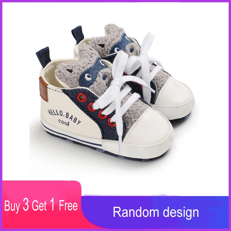 

Baby Girls Boys Cute Animal Canvas Shoes Spring Autumn Casual Soft Non-slip Children's First Walkers Little Kids Toddler Shoes