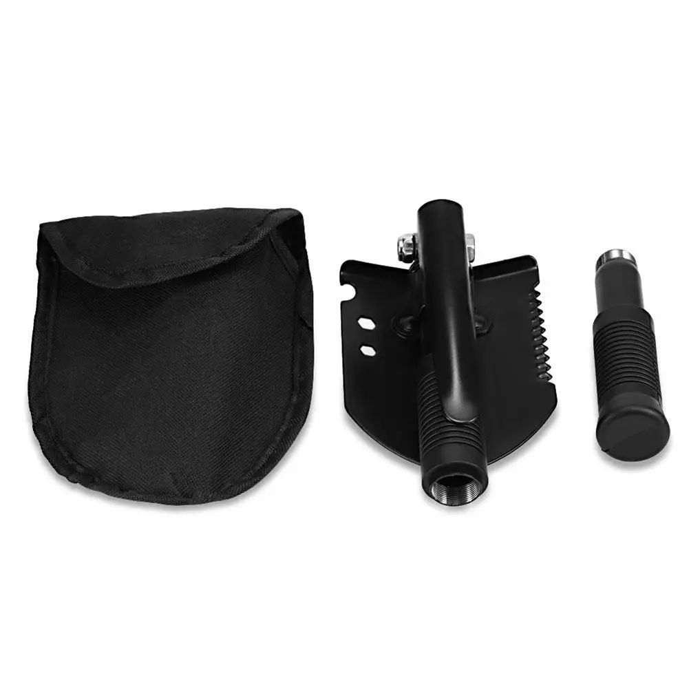 Multifunctional Camping Folding Shovel Carbon Steel Garden Shovel Spade Pick Outdoor Activity Hiking Camping Shovel Tool