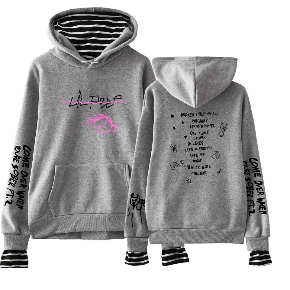 Hoodies Lil Peep Fake Two Pieces Hoodies Streetwear Trend Hoodies High Quality Couples Hoodies Autumn Winter Men/Women Hoodies